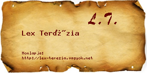 Lex Terézia névjegykártya